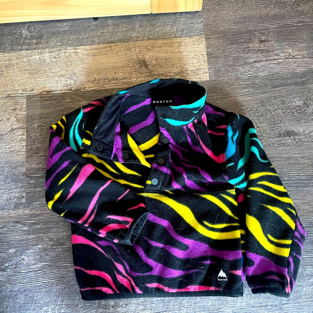 Kids Burton Multicolor Zebra Print Pullover